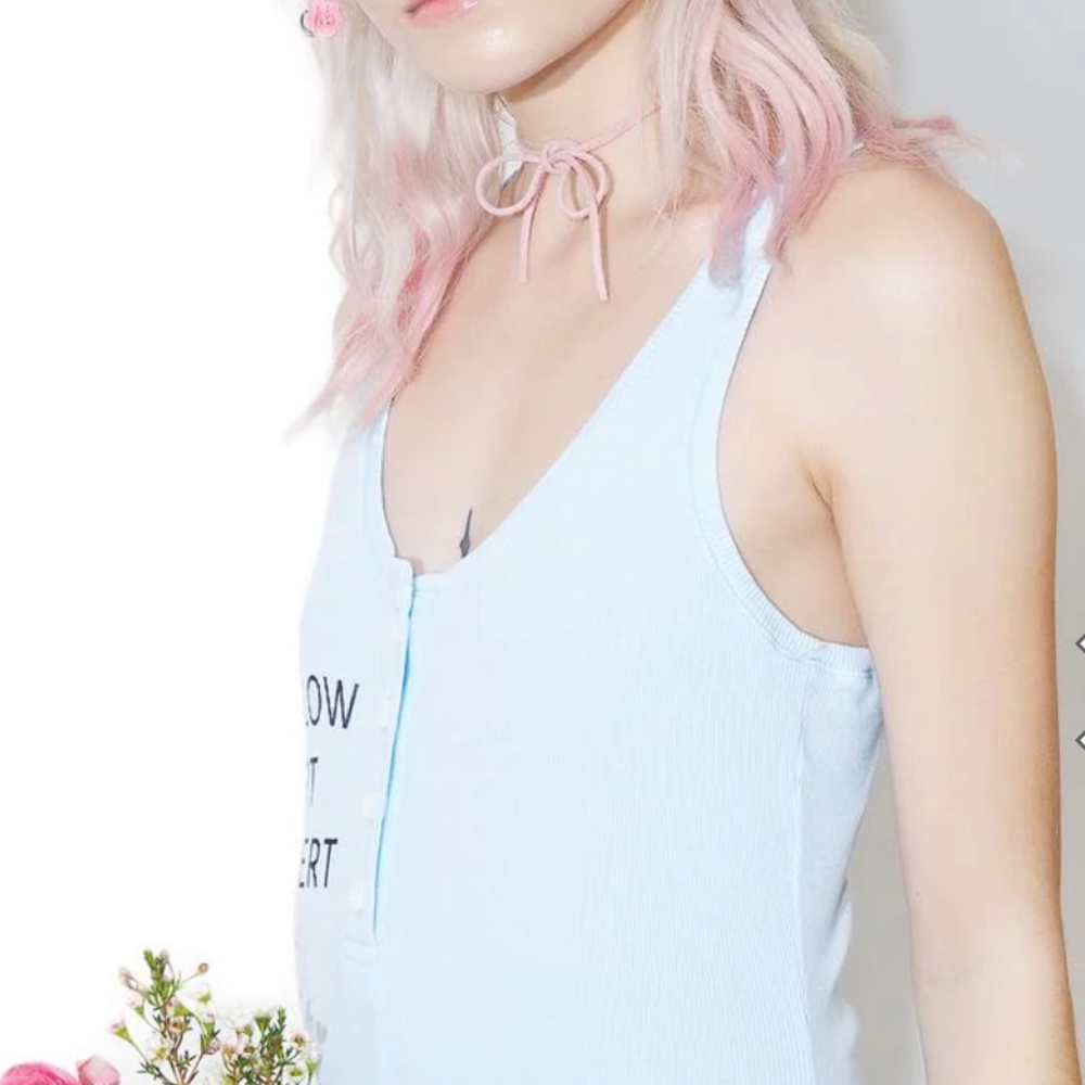 NWT REVOLVE Daydream Nation Pillow Fort Bodysuit In Light Blue Size XS - Picture 6 of 8
